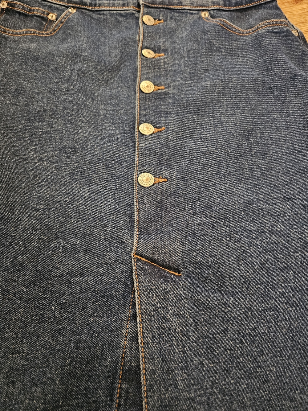 Joe Fresh Button-Front Denim Midi Skirt - Picture 2 of 6
